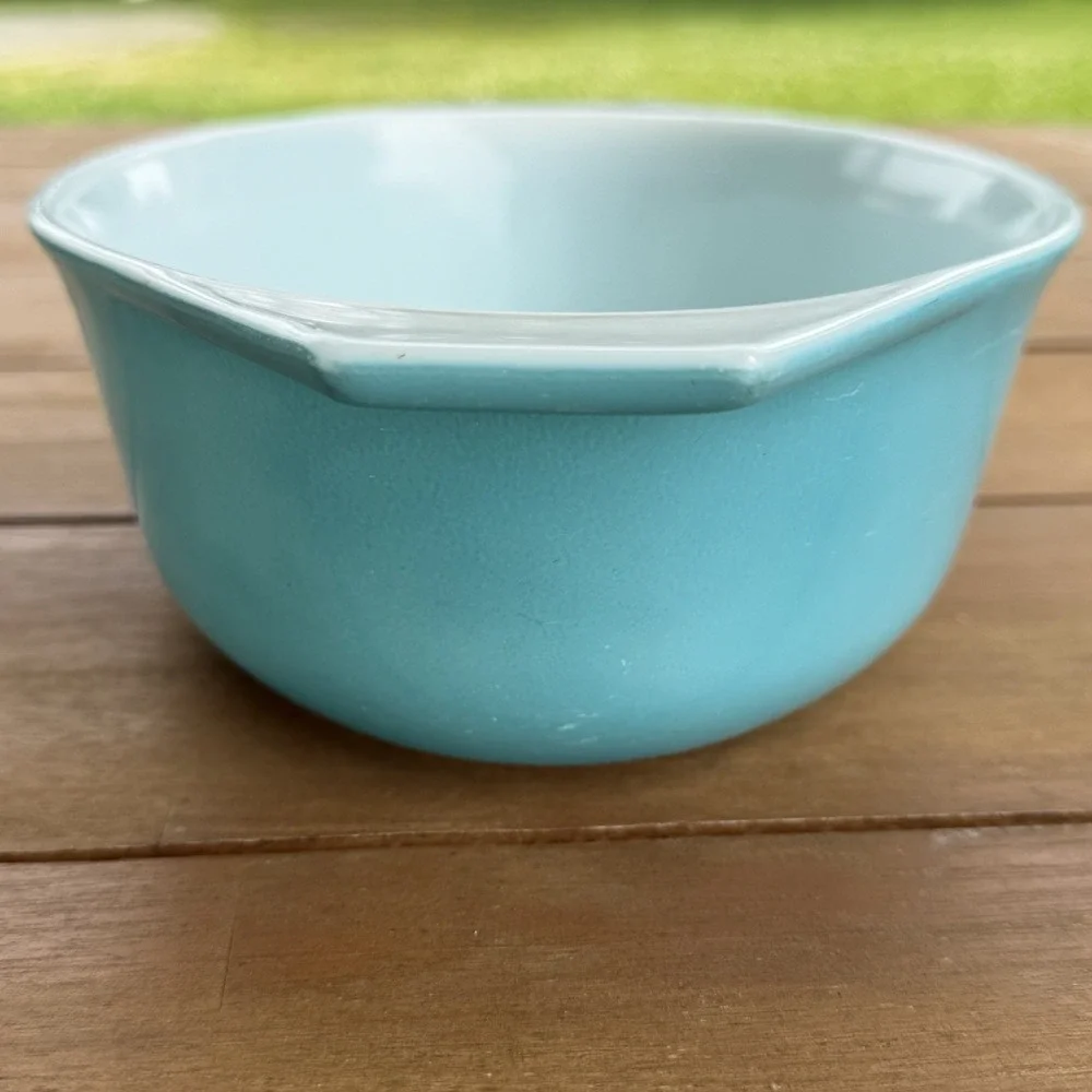 PYREX‎ 043 Turquoise Blue Oval 1.5 Quart Casserole Ovenware Dish Vintage USA